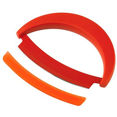 Kuhn Rikon Krinkle Faca com folha lisa, 15 cm, cor vermelha Kuhn Rikon Krinkle Faca com folha lisa, 15 cm, cor vermelha