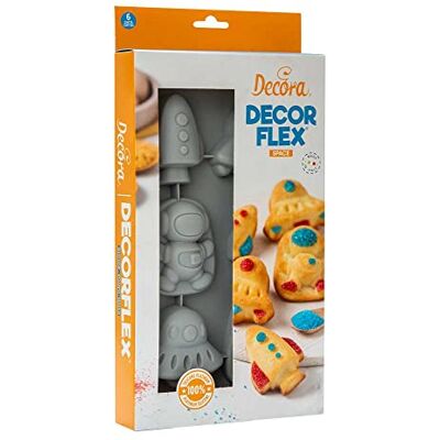 Decora MOLDE DE SILICONA SPACE 6 CAVIDADES Decora MOLDE DE SILICONA SPACE 6 CAVIDADES