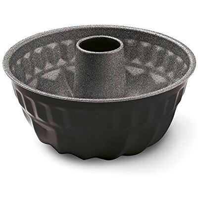 Guardini , Blackstone, molde savarin, 23 cm. Material: Aço com revestimento anti-aderente, cor preta "black-stone". Guardini , Blackstone, molde savarin, 23 cm. Material: Aço com revestimento anti-aderente, cor preta "black-stone".