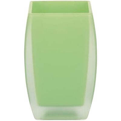 Spirella , Coleção verde Freddo, porta-escova de dentes, poliéster, 7 x 7 x 10,5 cm Spirella , Coleção verde Freddo, porta-escova de dentes, poliéster, 7 x 7 x 10,5 cm