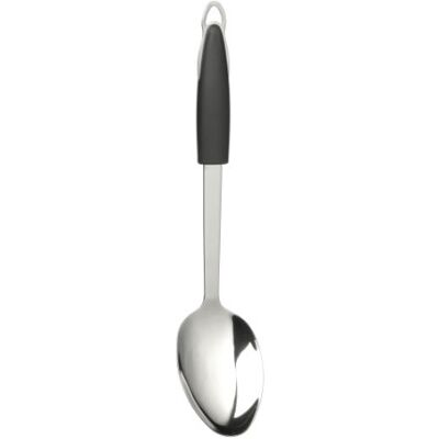 Premier Housewares Tenzo colher para servir com cabo macio (aço inoxidável), cor preta Premier Housewares Tenzo colher para servir com cabo macio (aço inoxidável), cor preta