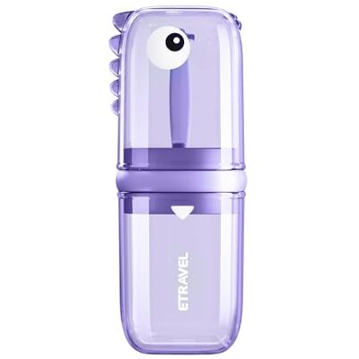 ETRAVEL Conjunto de suporte para escova de dentes de viagem e escova de dentes, dinossauro para crianças, portátil, para negócios, copos de viagem, caneca para escova de dentes, estojo de viagem portátil ETRAVEL Conjunto de suporte para escova de dentes de viagem e escova de dentes, dinossauro para crianças, portátil, para negócios, copos de viagem, caneca para escova de dentes, estojo de viagem portátil