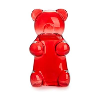 Balvi Açucareiro Yummy Bear cor vermelha em forma de ursinho de borracha, vidro 250 ml Balvi Açucareiro Yummy Bear cor vermelha em forma de ursinho de borracha, vidro 250 ml