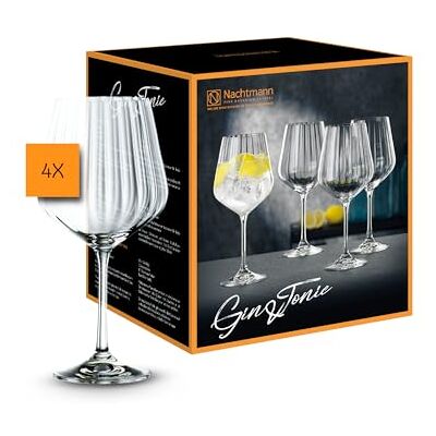 Nachtmann Spiegelau & , Gin & Tonic Conjunto de 4 peças de vidro (640 ml, 22,2 cm) Nachtmann Spiegelau & , Gin & Tonic Conjunto de 4 peças de vidro (640 ml, 22,2 cm)