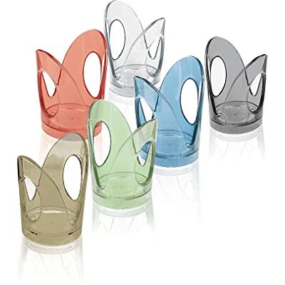 Guzzini Feeling, conjunto de 6 suportes para copos coloridos, 13 x 7 x h17 cm Guzzini Feeling, conjunto de 6 suportes para copos coloridos, 13 x 7 x h17 cm