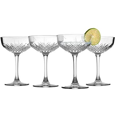 Pasabahce Timeless Taças de Champanhe 27 cl, 4 Unidades (Pacote de 1) Pasabahce Timeless Taças de Champanhe 27 cl, 4 Unidades (Pacote de 1)