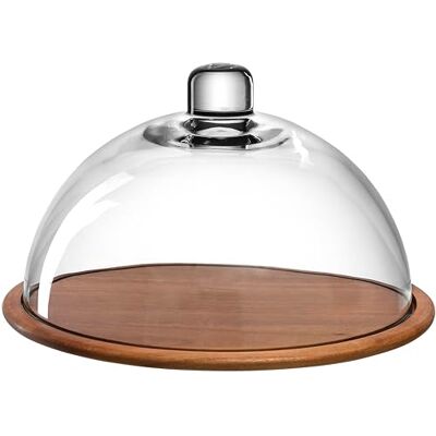 Leonardo HOME Cucina Tábua de queijo de madeira e sino de vidro (2 unidades, 280 mm de diâmetro) Leonardo HOME Cucina Tábua de queijo de madeira e sino de vidro (2 unidades, 280 mm de diâmetro)
