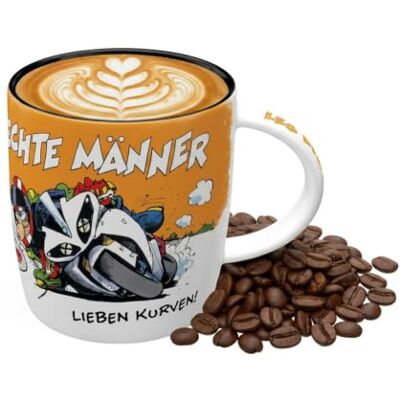 ART Motormania Caneca de café retro (330 ml), design de curvas ART Motormania Caneca de café retro (330 ml), design de curvas