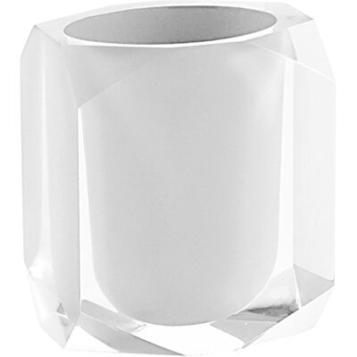 Gedy Chanelle Suporte de escova de dentes, resina, branco, 9 x 7 x 10,5 Gedy Chanelle Suporte de escova de dentes, resina, branco, 9 x 7 x 10,5