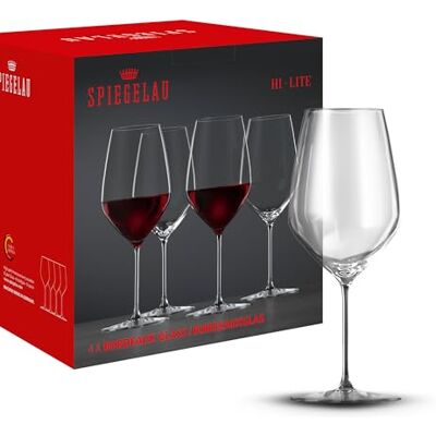 Spiegelau Copas de vinho tinto de 679 ml, 4 unidades, Hi-Lite, , copos de vidro bordô, copos de vinho tinto, adequados para máquina de lavar louça Spiegelau Copas de vinho tinto de 679 ml, 4 unidades, Hi-Lite, , copos de vidro bordô, copos de vinho tinto, adequados para máquina de lavar louça