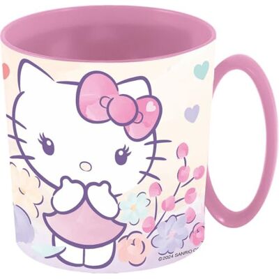 Tataway Copo de micro-ondas Hello Kitty de 390 ml, perfeito para o pequeno-almoço e bebidas quentes, seguro e colorido para crianças Tataway Copo de micro-ondas Hello Kitty de 390 ml, perfeito para o pequeno-almoço e bebidas quentes, seguro e colorido para crianças
