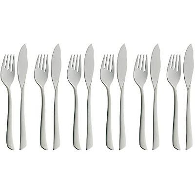 WMF Virginia Cromargan Protect Talheres para peixe, 12 peças, cor prateada WMF Virginia Cromargan Protect Talheres para peixe, 12 peças, cor prateada