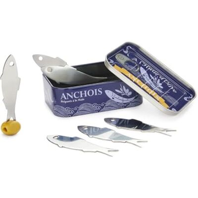 Balvi Garfo aperitivo Conserverie Anchois design retro de conserva de anchovas lata/inox Balvi Garfo aperitivo Conserverie Anchois design retro de conserva de anchovas lata/inox