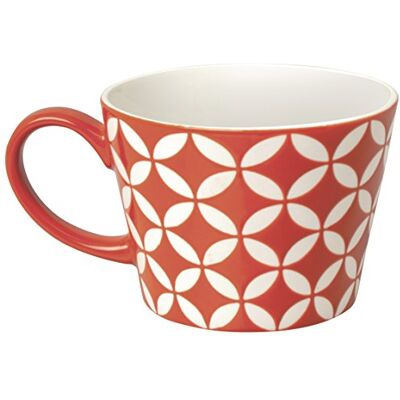 Excelsa etnika Caneca Jumbo 415 ml, porcelana, vermelho, 11 x 11 x 8 cm Excelsa etnika Caneca Jumbo 415 ml, porcelana, vermelho, 11 x 11 x 8 cm