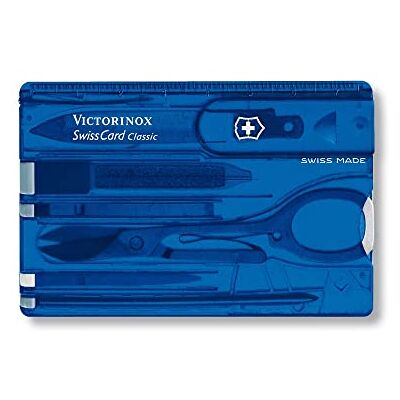 Victorinox Swisscard Classic, cor azul transparente Victorinox Swisscard Classic, cor azul transparente