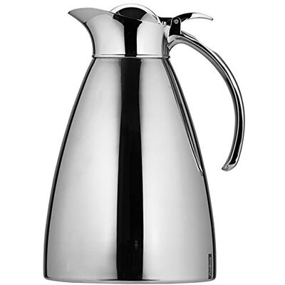 Helios 2615 Jarro térmico de aço inoxidável com tampa, 1,5 l, prateado, 14,5 x 14 x 23,4 cm Helios 2615 Jarro térmico de aço inoxidável com tampa, 1,5 l, prateado, 14,5 x 14 x 23,4 cm