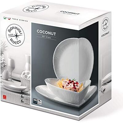 Bormioli Rocco Rocco Bormioli Coconut Louça de 8 peças, cor branca Bormioli Rocco Rocco Bormioli Coconut Louça de 8 peças, cor branca