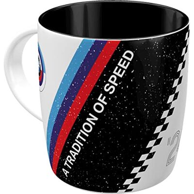 ART Caneca de café retro, 330 ml, Produto com Licença Oficial (OLP), BMW Motorsport – Tradição de Velocidade – Ideia de presente para fãs da BMW, caneca de cerâmica, design vintage ART Caneca de café retro, 330 ml, Produto com Licença Oficial (OLP), BMW Motorsport – Tradição de Velocidade – Ideia de presente para fãs da BMW, caneca de cerâmica, design vintage