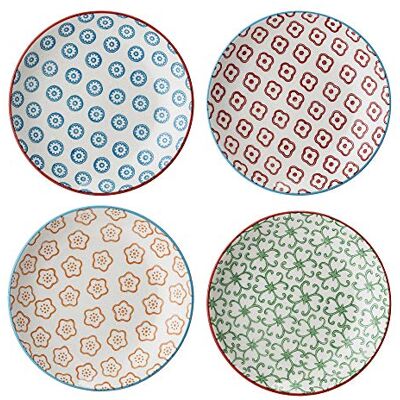 BLOOMINGVILLE Pratos pratos pratos Emma de cores ø 13 cm, azul vermelho laranja verde, cerâmica, conjunto de 4 BLOOMINGVILLE Pratos pratos pratos Emma de cores ø 13 cm, azul vermelho laranja verde, cerâmica, conjunto de 4