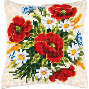 Vervaco Ponto cruz almofada decorativa flores artesanato adultos decoração bordar kit iniciantes completo DIY bordado criativo presente Cross Stitch Embroidery ca, tecido, design #1, 40 x 40 cm Vervaco Ponto cruz almofada decorativa flores artesanato adultos decoração bordar kit iniciantes completo DIY bordado criativo presente Cross Stitch Embroidery ca, tecido, design #1, 40 x 40 cm