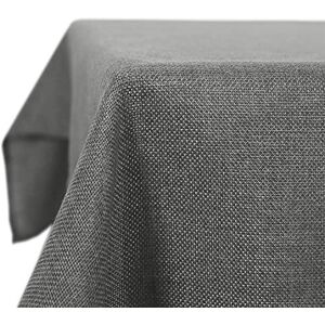 DECONOVO - Têxtil impermeável para cozinha em linho falso - Cinza Escuro - 130x160 cm - Toalha de mesa DECONOVO - Têxtil impermeável para cozinha em linho falso - Cinza Escuro - 130x160 cm - Toalha de mesa