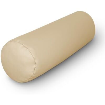 HAPPERS Almofada cilíndrica de 50 x 15 em couro sintético. Rolo cervical para aliviar a dor postural ou dormir HAPPERS Almofada cilíndrica de 50 x 15 em couro sintético. Rolo cervical para aliviar a dor postural ou dormir