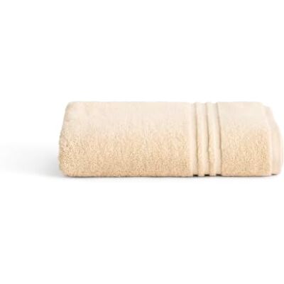 BOHEME Toalha de duche premium bege 70 x 140 cm 100% algodão 700 g/m². Macio, absorvente, de secagem rápida e lavável na máquina. BOHEME Toalha de duche premium bege 70 x 140 cm 100% algodão 700 g/m². Macio, absorvente, de secagem rápida e lavável na máquina.
