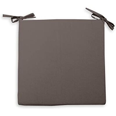Soleil d'ocre , Alix Almofada de cadeira impermeabilizada exterior poliéster Moka 40 x 40 x 5 cm Soleil d'ocre , Alix Almofada de cadeira impermeabilizada exterior poliéster Moka 40 x 40 x 5 cm