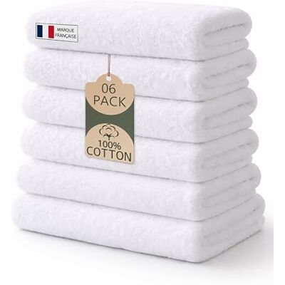 Caramont Conjunto de 6 toalhas de banho 70 x 140 cm, 100 % algodão, ultra macias, muito absorventes, secagem rápida, qualidade de hotel, branco, para casa de banho, chuveiro, ginásio, hotel e SPA Caramont Conjunto de 6 toalhas de banho 70 x 140 cm, 100 % algodão, ultra macias, muito absorventes, secagem rápida, qualidade de hotel, branco, para casa de banho, chuveiro, ginásio, hotel e SPA
