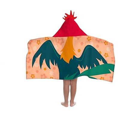 Jay Franco Disney Vaiana Hei Hei – Capa de banho com capuz 56 × 56 cm para crianças, super macia para casa de banho, praia, piscina e viagens, produto com licença oficial, laranja Jay Franco Disney Vaiana Hei Hei – Capa de banho com capuz 56 × 56 cm para crianças, super macia para casa de banho, praia, piscina e viagens, produto com licença oficial, laranja