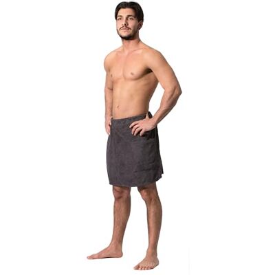 ZOLLNER Toalha de sauna para homem, cinzento, algodão, L/XL, outros tamanhos e cores ZOLLNER Toalha de sauna para homem, cinzento, algodão, L/XL, outros tamanhos e cores
