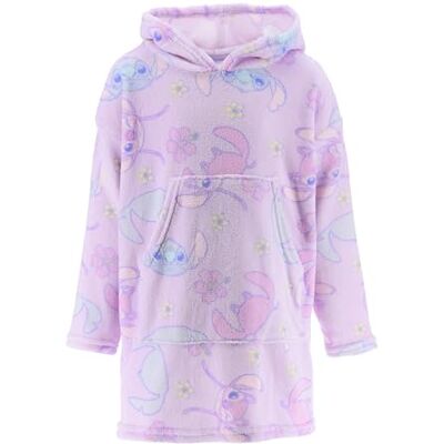 Disney Stitch Manta com Capuz para Meninas, Manta Polar Macia para Estar em Casa, Moletom Infantil com Capuz, Presente para Meninas, Tamanhos 3 a 8 Anos, lilás Disney Stitch Manta com Capuz para Meninas, Manta Polar Macia para Estar em Casa, Moletom Infantil com Capuz, Presente para Meninas, Tamanhos 3 a 8 Anos, lilás