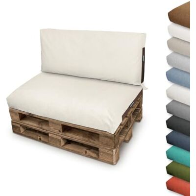 HAPPERS Almofadas para paletes Set cru, Naylim Mate, enchimento Foam-EPS-Plus, anti-manchas, respiráveis, removíveis e laváveis, sistema AquOut de secagem rápida HAPPERS Almofadas para paletes Set cru, Naylim Mate, enchimento Foam-EPS-Plus, anti-manchas, respiráveis, removíveis e laváveis, sistema AquOut de secagem rápida