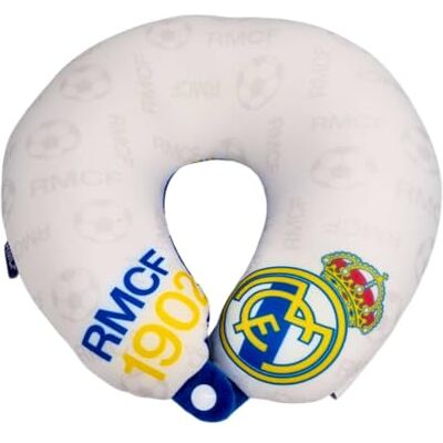 ARDITEX , Almofada real de Madrid, almofada para pescoço para crianças, almofada de viagem real Madrid para crianças, ideal para pequenos madristas, 28 x 28 x 6 centímetros ARDITEX , Almofada real de Madrid, almofada para pescoço para crianças, almofada de viagem real Madrid para crianças, ideal para pequenos madristas, 28 x 28 x 6 centímetros