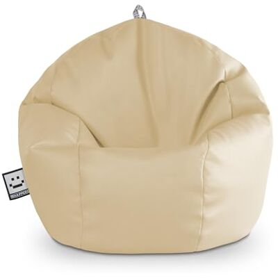 HAPPERS Puff Bola infantil e juvenil de pele sintética, poltrona leve e confortável para crianças, fácil de limpar para quarto ou área de jogos, 60 x 60 cm, cru HAPPERS Puff Bola infantil e juvenil de pele sintética, poltrona leve e confortável para crianças, fácil de limpar para quarto ou área de jogos, 60 x 60 cm, cru