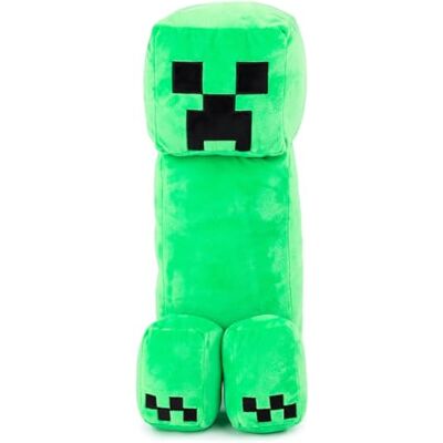 Jay Franco Almofada de peluche macia para dormir, viajar e abraçar com o design de Creeper de Minecraft, 50 cm Jay Franco Almofada de peluche macia para dormir, viajar e abraçar com o design de Creeper de Minecraft, 50 cm