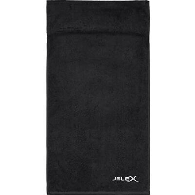 JELEX 100FIT Fitness toalha de algodão com proteção antiderrapante e bolso com fecho de correr em material de malha. Dimensões: 90 x 45 cm JELEX 100FIT Fitness toalha de algodão com proteção antiderrapante e bolso com fecho de correr em material de malha. Dimensões: 90 x 45 cm