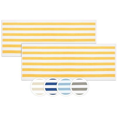 ZOLLNER Conjunto de 2 toalhas de praia toalhas de banho resistentes e absorventes em 70 x 180 cm lavável até 60 °C algodão, design temporário às riscas em amarelo certificado Oeko Tex ZOLLNER Conjunto de 2 toalhas de praia toalhas de banho resistentes e absorventes em 70 x 180 cm lavável até 60 °C algodão, design temporário às riscas em amarelo certificado Oeko Tex