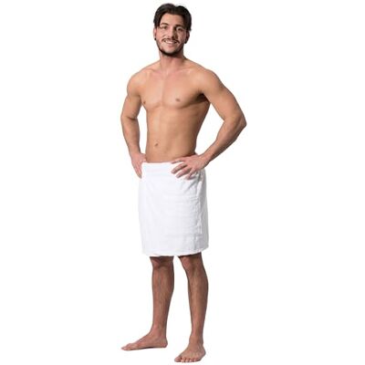 ZOLLNER Toalha de sauna para homem, branca, algodão, L/XL, outros tamanhos e cores ZOLLNER Toalha de sauna para homem, branca, algodão, L/XL, outros tamanhos e cores