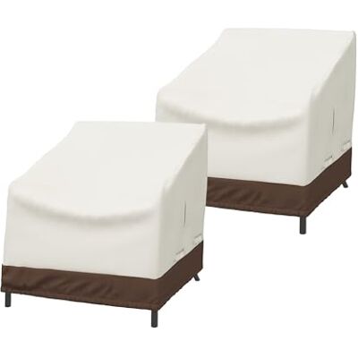 Amazon Basics Capa para poltrona individual, 1 lugar, conjunto de 2, bege/bronzeado Amazon Basics Capa para poltrona individual, 1 lugar, conjunto de 2, bege/bronzeado