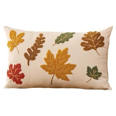 MiOYOOW Capas de almofada para sofá, 2 peças, 30 x 50 cm, outono e inverno, para sala de estar, fronha de almofada decorativa com bordado de abóbora de ação de graças, para sala de estar e quarto MiOYOOW Capas de almofada para sofá, 2 peças, 30 x 50 cm, outono e inverno, para sala de estar, fronha de almofada decorativa com bordado de abóbora de ação de graças, para sala de estar e quarto