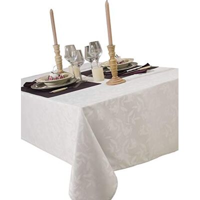 CALITEX Toalha de mesa branca damasco - Toalha CALITEX Toalha de mesa branca damasco - Toalha