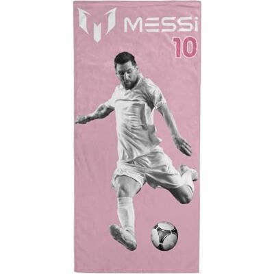 Jay Franco Toalha de praia Messi Football 100% algodão 71 x 147 cm. Toalha de banho infantil super macia, para piscina e viagens, produto com licença oficial, rosa Jay Franco Toalha de praia Messi Football 100% algodão 71 x 147 cm. Toalha de banho infantil super macia, para piscina e viagens, produto com licença oficial, rosa