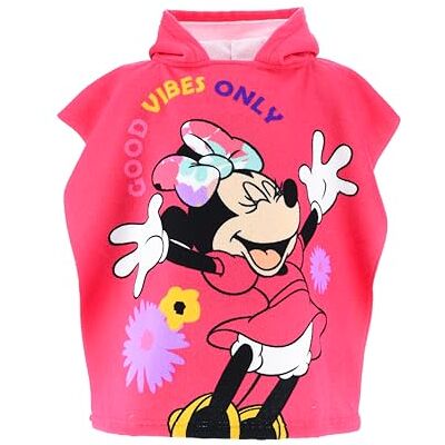 Disney Minnie Mouse toalha com capuz para meninas, toalha de praia, toalha de banho floral, toalha de poncho para meninas, toalha infantil Disney Minnie Mouse toalha com capuz para meninas, toalha de praia, toalha de banho floral, toalha de poncho para meninas, toalha infantil