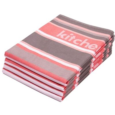 ZOLLNER Conjunto de 4 panos de cozinha de algodão em 50 x 70 cm, panos de cozinha muito absorventes e duradouros, lavável até 60 °C, com riscas vermelhas, qualidade hotelaria, certificado Oeko Tex® ZOLLNER Conjunto de 4 panos de cozinha de algodão em 50 x 70 cm, panos de cozinha muito absorventes e duradouros, lavável até 60 °C, com riscas vermelhas, qualidade hotelaria, certificado Oeko Tex®