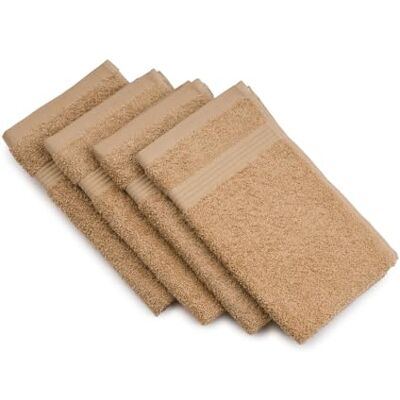 Gözze Toalha de hóspedes de Nova Iorque, conjunto de 4, macio e absorvente, algodão, 30 x 50 cm, castanho Gözze Toalha de hóspedes de Nova Iorque, conjunto de 4, macio e absorvente, algodão, 30 x 50 cm, castanho