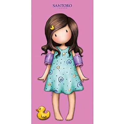 Halantex Boneca vestido azul-mar exclusiva toalha de praia de algodão 75 x 150 cm menina menina Halantex Boneca vestido azul-mar exclusiva toalha de praia de algodão 75 x 150 cm menina menina