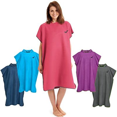 Fit-Flip Poncho de Surf Leve, Compacto e de Secagem Rápida Toalha para Mudar de Roupa para Mulheres e Homens Albornoz de Microfibra para Praia (Coral-Cinza, Tamanho: L) Fit-Flip Poncho de Surf Leve, Compacto e de Secagem Rápida Toalha para Mudar de Roupa para Mulheres e Homens Albornoz de Microfibra para Praia (Coral-Cinza, Tamanho: L)