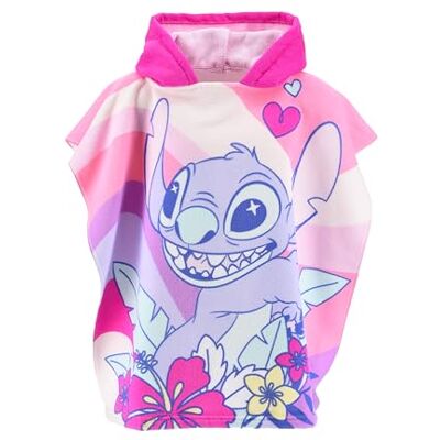 Disney Stitch Toalha com capuz para meninas, toalha de praia, toalha de banho, poncho toalha para meninas, toalha de natação infantil Disney Stitch Toalha com capuz para meninas, toalha de praia, toalha de banho, poncho toalha para meninas, toalha de natação infantil