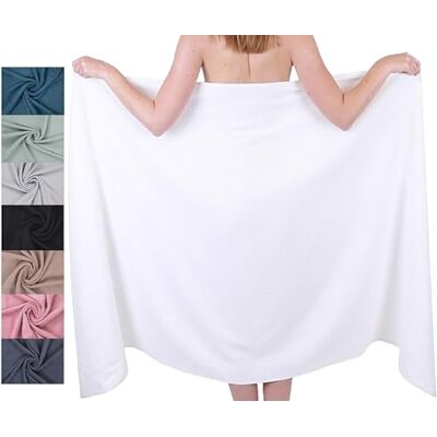 Betz Toalha de casa de banho XXL 100% algodão 100x200 cm Branco Betz Toalha de casa de banho XXL 100% algodão 100x200 cm Branco